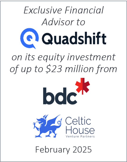 February 2025: Origin Merchant Partners acted as Exclusive Financial Advisor to Quadshift Inc. on its growth equity investment of up to $23 million.